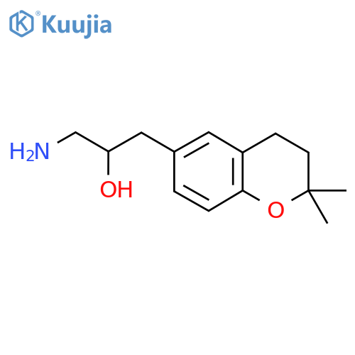 1-amino-3-(2,2-dimethyl-3,4-dihydro-2H-1-benzopyran-6-yl)propan-2-ol structure