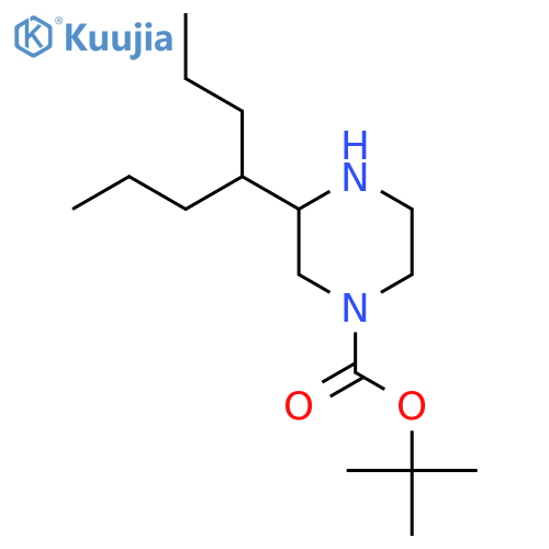 tert-butyl 3-(heptan-4-yl)piperazine-1-carboxylate structure
