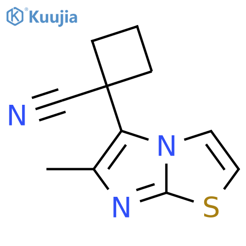 1-{6-methylimidazo2,1-b1,3thiazol-5-yl}cyclobutane-1-carbonitrile structure