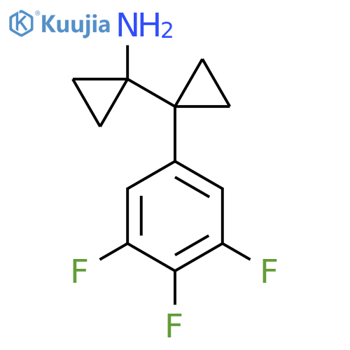 1-1-(3,4,5-trifluorophenyl)cyclopropylcyclopropan-1-amine structure