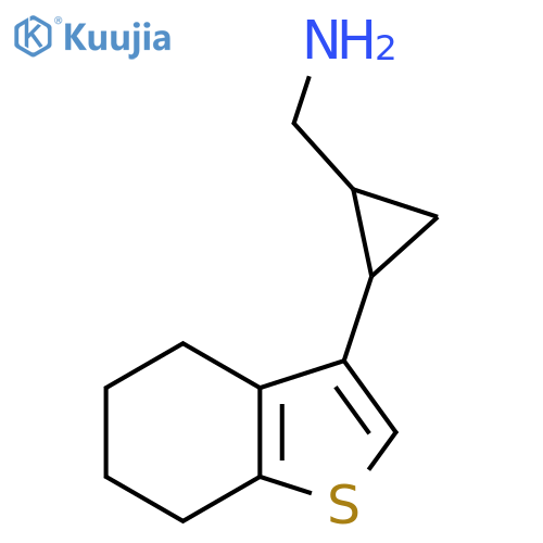 2-(4,5,6,7-tetrahydro-1-benzothiophen-3-yl)cyclopropylmethanamine structure
