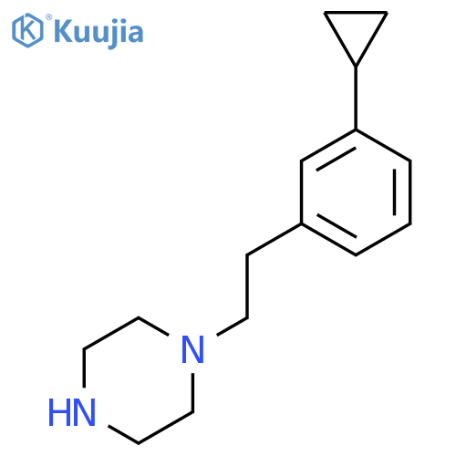 1-2-(3-cyclopropylphenyl)ethylpiperazine structure