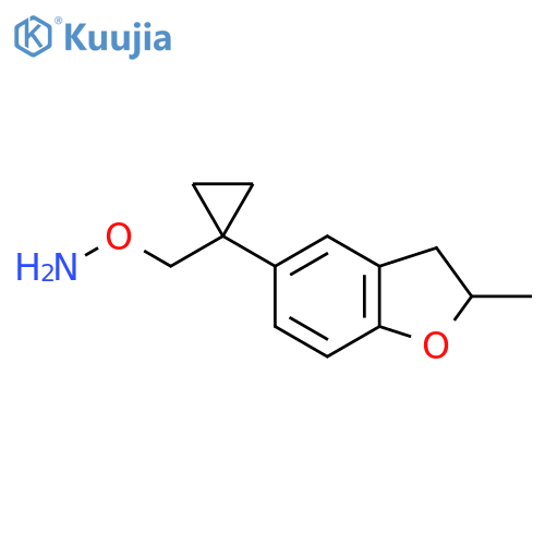 O-{1-(2-methyl-2,3-dihydro-1-benzofuran-5-yl)cyclopropylmethyl}hydroxylamine structure