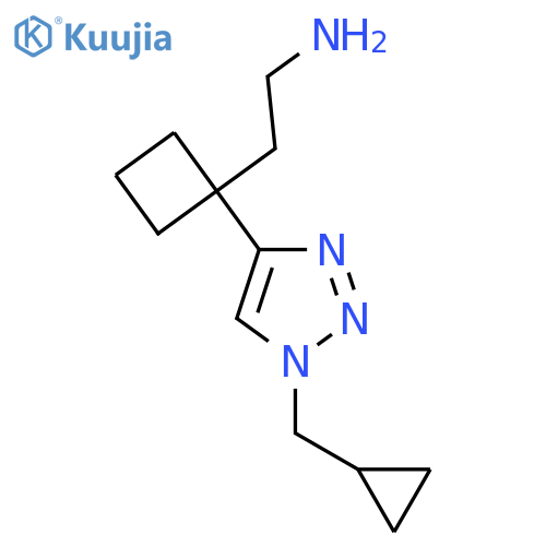 2-{1-1-(cyclopropylmethyl)-1H-1,2,3-triazol-4-ylcyclobutyl}ethan-1-amine structure
