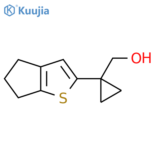 (1-{4H,5H,6H-cyclopentabthiophen-2-yl}cyclopropyl)methanol structure