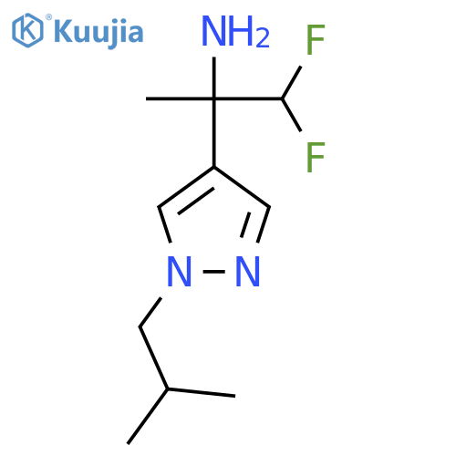 1,1-difluoro-2-1-(2-methylpropyl)-1H-pyrazol-4-ylpropan-2-amine structure