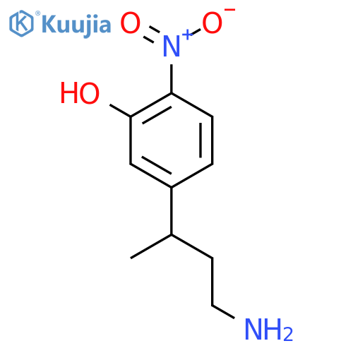 5-(4-aminobutan-2-yl)-2-nitrophenol structure