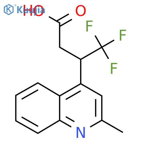 4,4,4-trifluoro-3-(2-methylquinolin-4-yl)butanoic acid structure