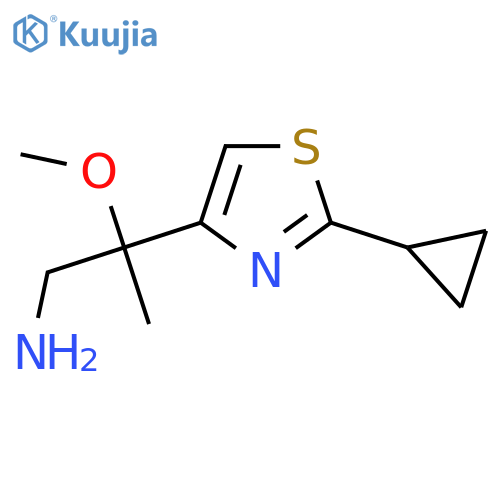 2-(2-cyclopropyl-1,3-thiazol-4-yl)-2-methoxypropan-1-amine structure
