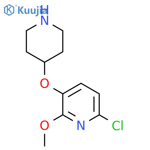 6-chloro-2-methoxy-3-(piperidin-4-yloxy)pyridine structure