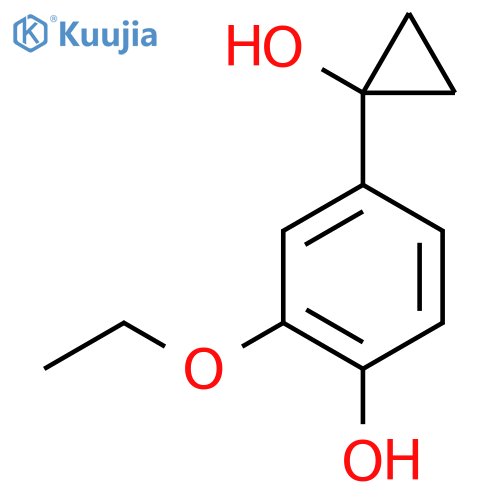 2-ethoxy-4-(1-hydroxycyclopropyl)phenol structure