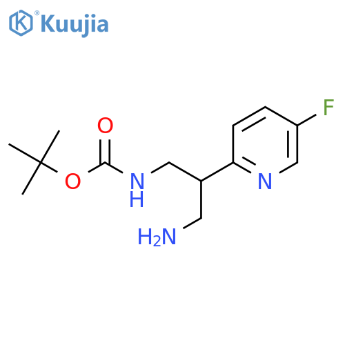 tert-butyl N-3-amino-2-(5-fluoropyridin-2-yl)propylcarbamate structure