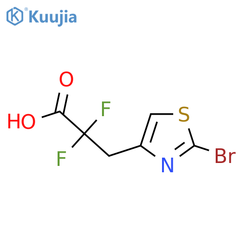 3-(2-bromo-1,3-thiazol-4-yl)-2,2-difluoropropanoic acid structure