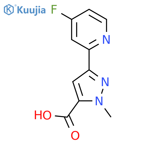 3-(4-fluoropyridin-2-yl)-1-methyl-1H-pyrazole-5-carboxylic acid structure