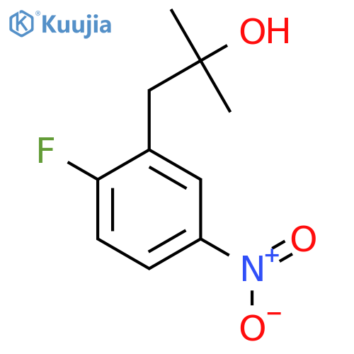 1-(2-fluoro-5-nitrophenyl)-2-methylpropan-2-ol structure