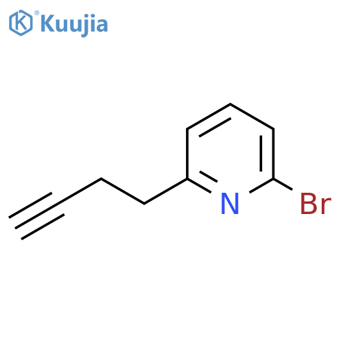 2-bromo-6-(but-3-yn-1-yl)pyridine structure