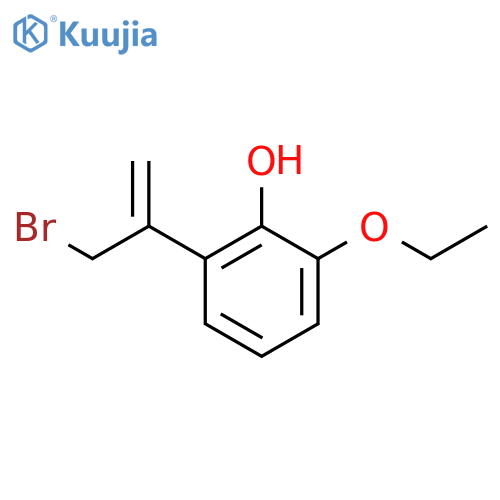 2-(3-bromoprop-1-en-2-yl)-6-ethoxyphenol structure