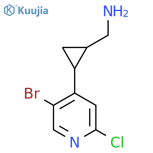 2-(5-bromo-2-chloropyridin-4-yl)cyclopropylmethanamine structure