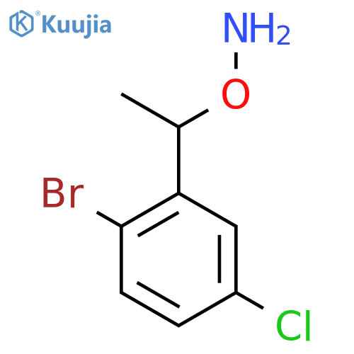 O-1-(2-bromo-5-chlorophenyl)ethylhydroxylamine structure
