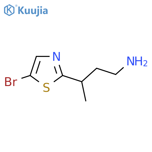 3-(5-bromo-1,3-thiazol-2-yl)butan-1-amine structure
