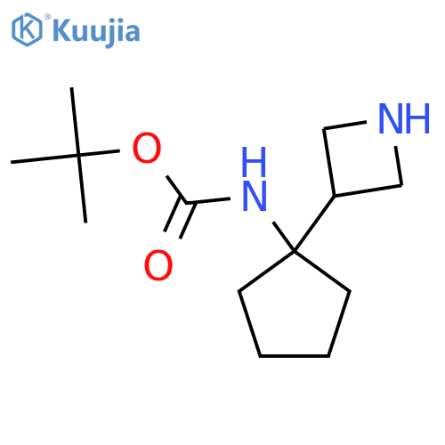 tert-butyl N-1-(azetidin-3-yl)cyclopentylcarbamate structure