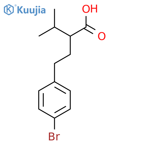2-2-(4-bromophenyl)ethyl-3-methylbutanoic acid structure