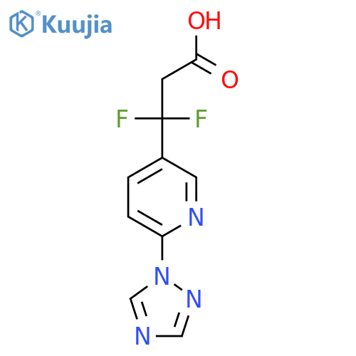 3,3-difluoro-3-6-(1H-1,2,4-triazol-1-yl)pyridin-3-ylpropanoic acid structure
