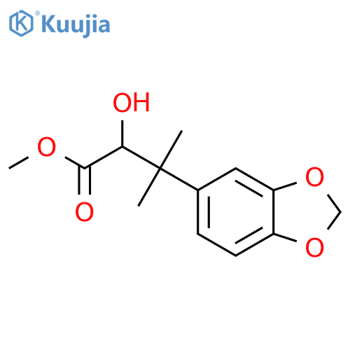 methyl 3-(1,3-dioxaindan-5-yl)-2-hydroxy-3-methylbutanoate structure