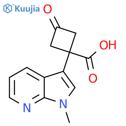 1-{1-methyl-1H-pyrrolo2,3-bpyridin-3-yl}-3-oxocyclobutane-1-carboxylic acid structure