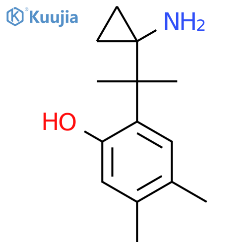 2-2-(1-aminocyclopropyl)propan-2-yl-4,5-dimethylphenol structure