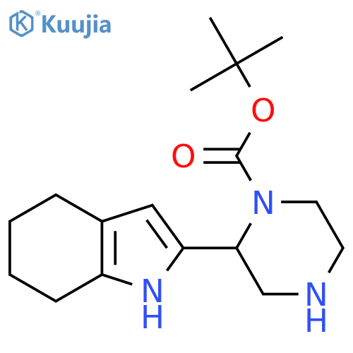 tert-butyl 2-(4,5,6,7-tetrahydro-1H-indol-2-yl)piperazine-1-carboxylate structure