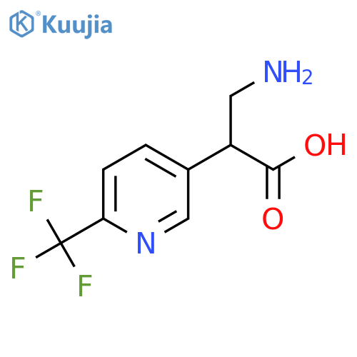 3-amino-2-6-(trifluoromethyl)pyridin-3-ylpropanoic acid structure