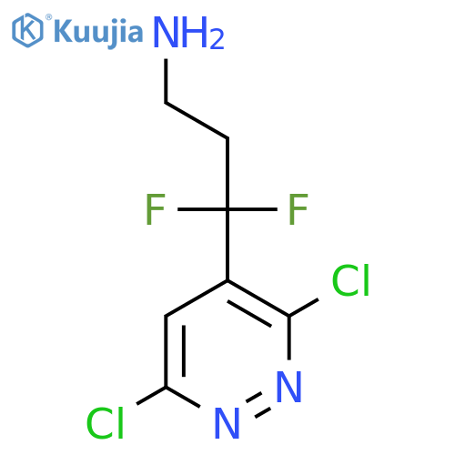 3-(3,6-dichloropyridazin-4-yl)-3,3-difluoropropan-1-amine structure