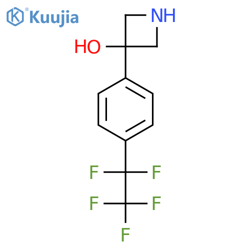 3-4-(pentafluoroethyl)phenylazetidin-3-ol structure