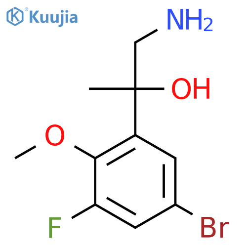 1-amino-2-(5-bromo-3-fluoro-2-methoxyphenyl)propan-2-ol structure