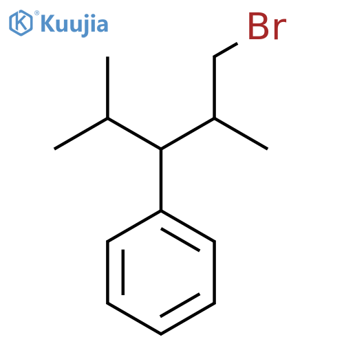 (1-bromo-2,4-dimethylpentan-3-yl)benzene structure