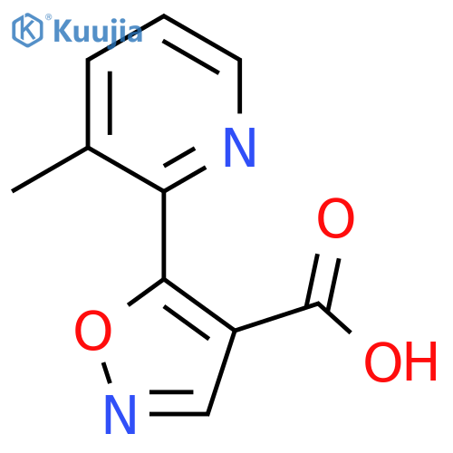 5-(3-methylpyridin-2-yl)-1,2-oxazole-4-carboxylic acid structure