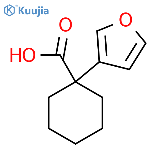 1-(furan-3-yl)cyclohexane-1-carboxylic acid structure