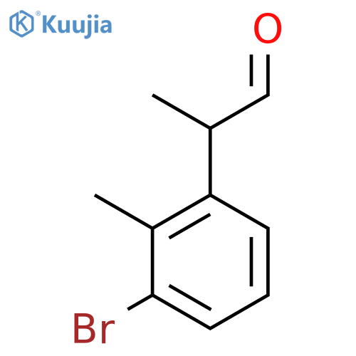 2-(3-bromo-2-methylphenyl)propanal structure