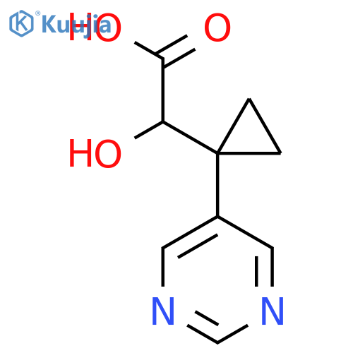 2-hydroxy-2-1-(pyrimidin-5-yl)cyclopropylacetic acid structure