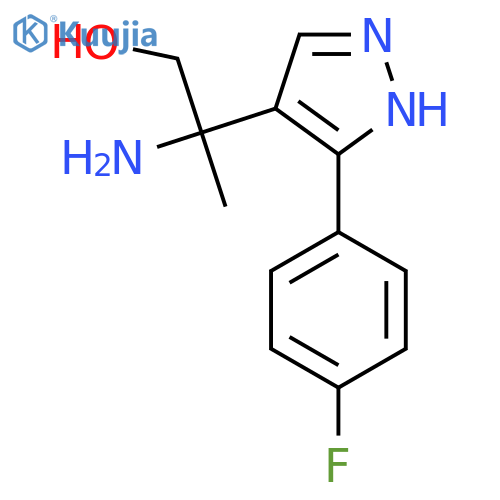 2-amino-2-3-(4-fluorophenyl)-1H-pyrazol-4-ylpropan-1-ol structure