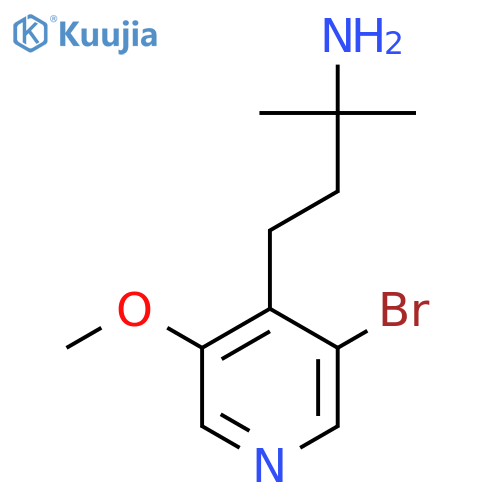 4-(3-bromo-5-methoxypyridin-4-yl)-2-methylbutan-2-amine structure