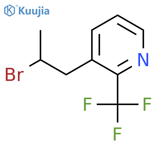 3-(2-bromopropyl)-2-(trifluoromethyl)pyridine structure
