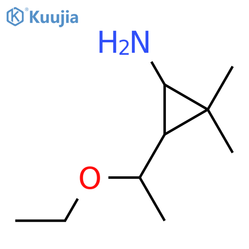 3-(1-ethoxyethyl)-2,2-dimethylcyclopropan-1-amine structure
