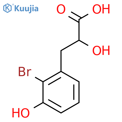 3-(2-bromo-3-hydroxyphenyl)-2-hydroxypropanoic acid structure
