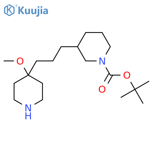 tert-butyl 3-3-(4-methoxypiperidin-4-yl)propylpiperidine-1-carboxylate structure