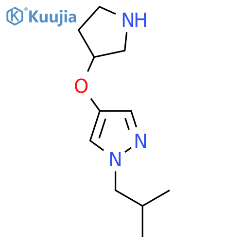1-(2-methylpropyl)-4-(pyrrolidin-3-yloxy)-1H-pyrazole structure