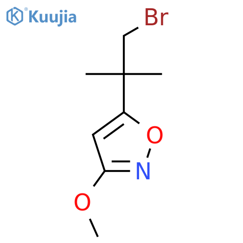 5-(1-bromo-2-methylpropan-2-yl)-3-methoxy-1,2-oxazole structure