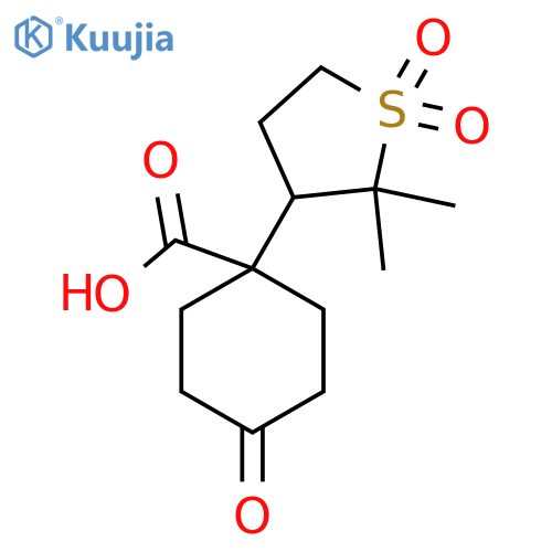 1-(2,2-dimethyl-1,1-dioxo-1lambda6-thiolan-3-yl)-4-oxocyclohexane-1-carboxylic acid structure