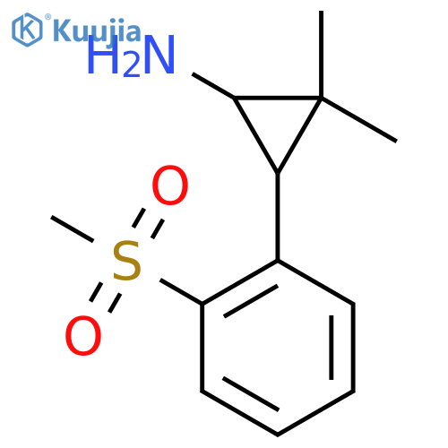 3-(2-methanesulfonylphenyl)-2,2-dimethylcyclopropan-1-amine structure
